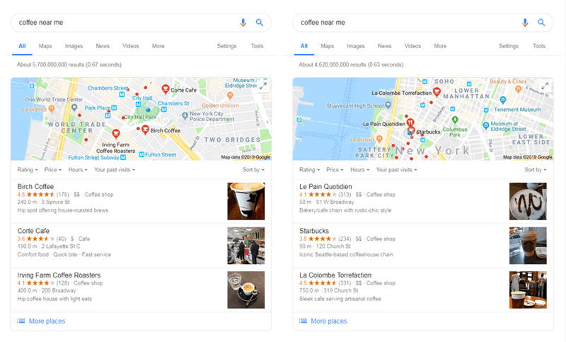 Как проверить результаты поиска Google для разных стран, городов и улиц